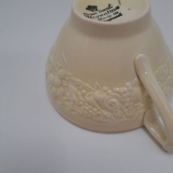 Crown Ducal Florentine Bone China Multicolor Floral Interior Embossed Gilt Band - Picture 5 of 13